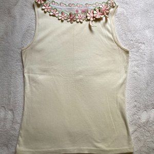 Anthropologie Light Yellow Sleeveless Top